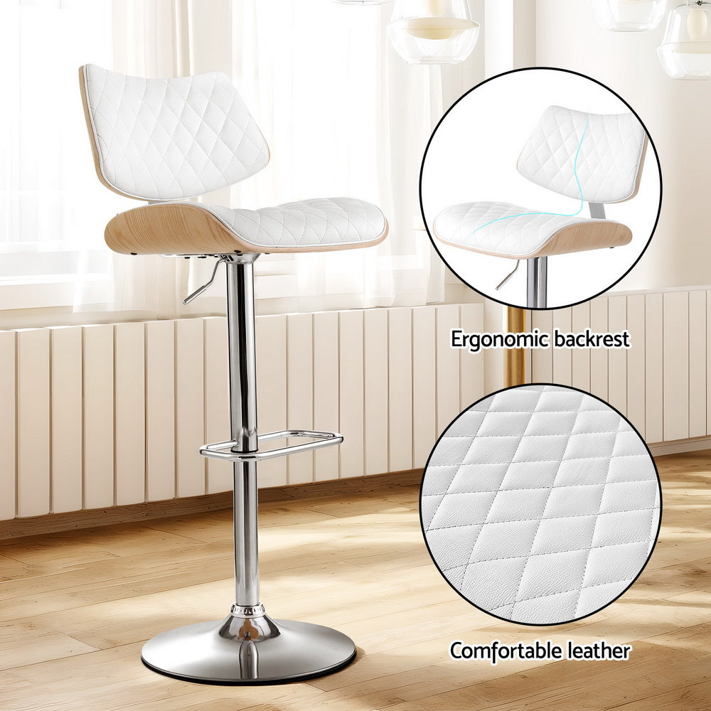 Nova Gas Lift Counter Stools – White – Set of 4