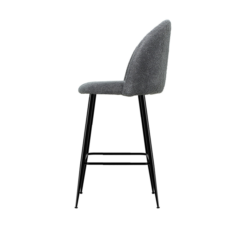 Set of 2 - Bar Stools/Chairs - Charcoal