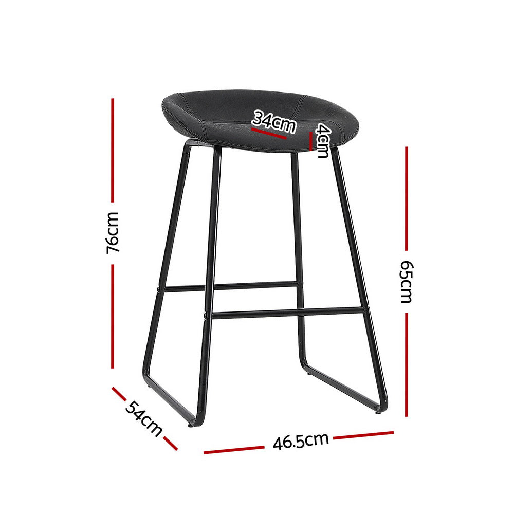Halston Fixed Counter Stools – Black – Set of 4