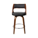 Set of 2 - Wooden Bar Stools - Black