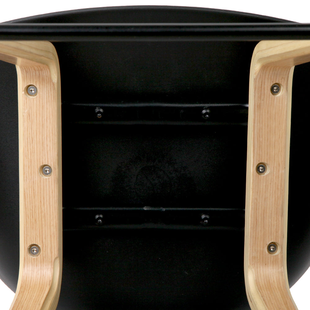 Bentley Wooden Bar Stools – Black – Set of 4