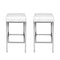 Artiss 2x Bar Stools Leather Padded Metal White