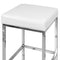 Artiss 2x Bar Stools Leather Padded Metal White