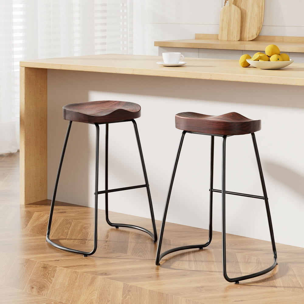 Cove 2x Bar Stools Tractor Seat 65cm
