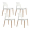 Artiss Dining Chairs White Stackable Set of 4