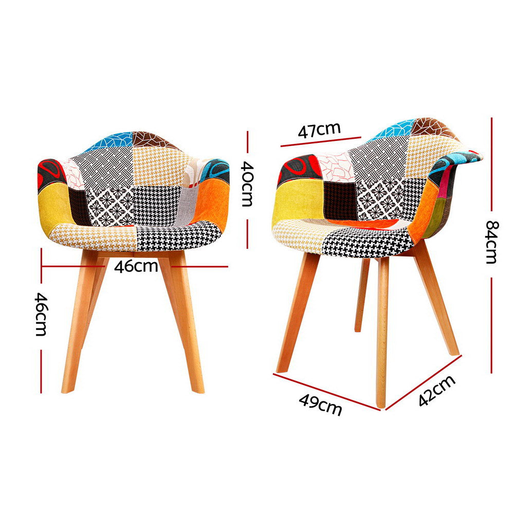 Hudson Retro Replica DSW Dining Chairs – Multi – Set of 4