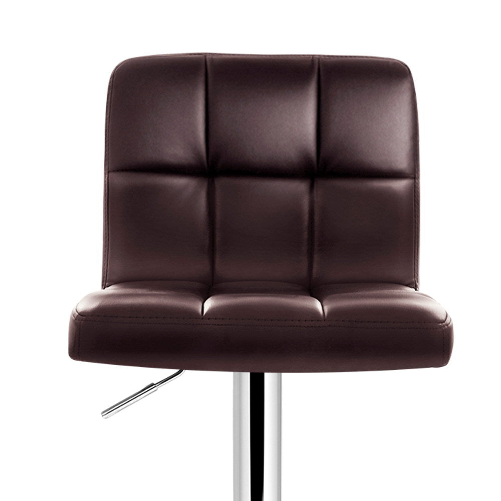 Marston Gas Lift Bar Stools – Brown – Set of 2