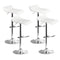 Artiss Set of 4 PU Leather Wave Style Bar Stools - White