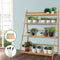 4 Tier Bamboo Slat Shelf - Pine