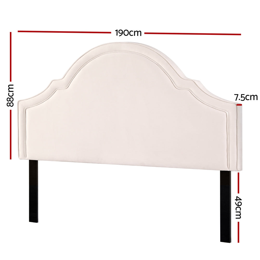 Larkin Velvet Bed Head – Brown – King