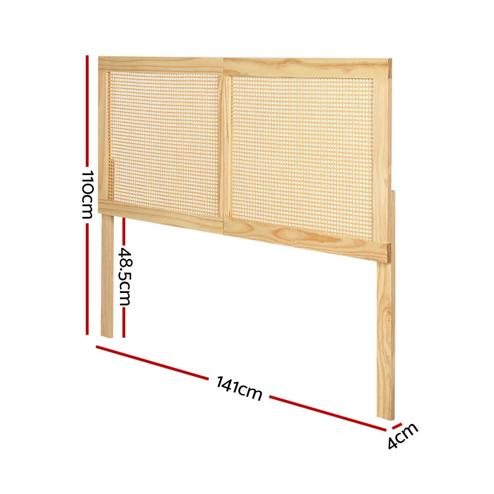 Rowan Wooden Bed Head – Brown – Double