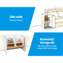 3 PCS Kids Table and Chairs Set - Storage Desk - White