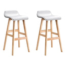 Artiss 2x Bar Stools Wooden Stool White