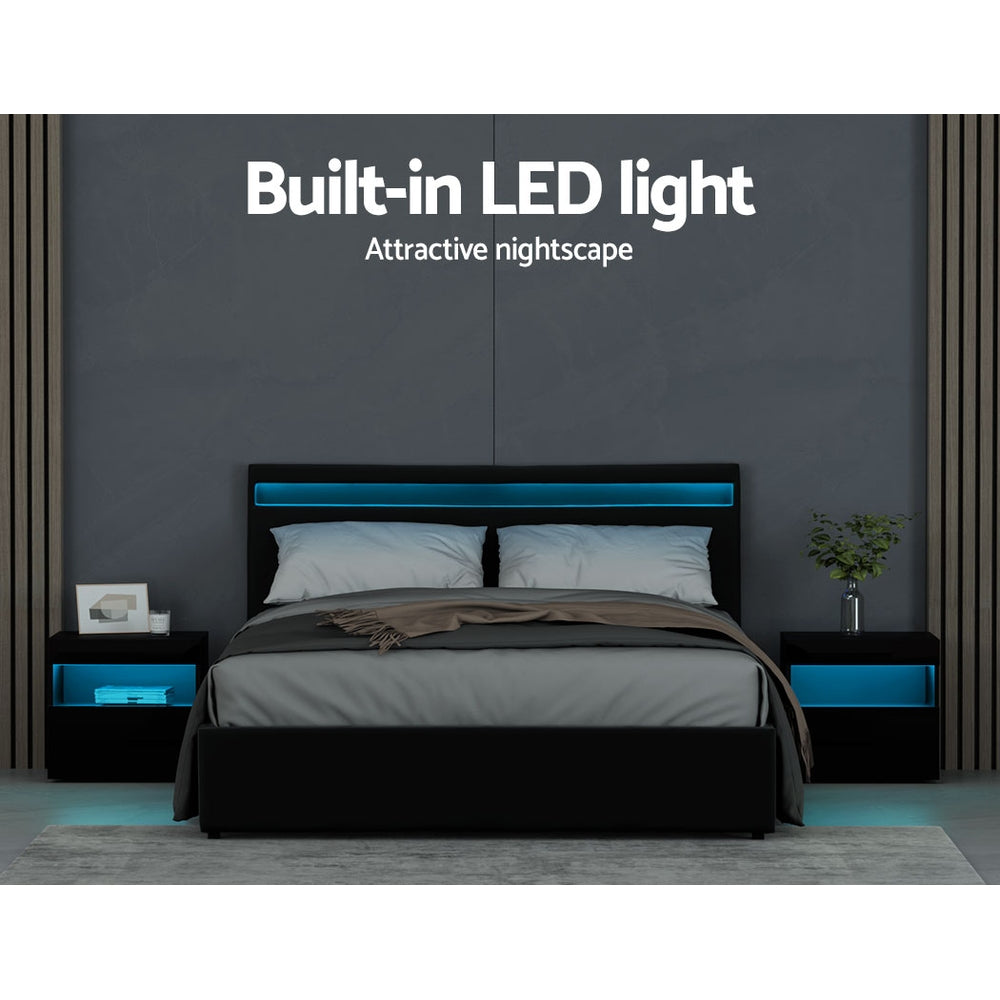 Barton Queen Bed Base – Black – Queen