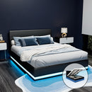 DOUBLE Size - Gas Lift LED Bed Frame - Black