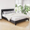 DOUBLE Size - Leather Bed Frame - Black