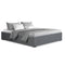 DOUBLE Size - Gas Lift Linen Bed Frame - Grey