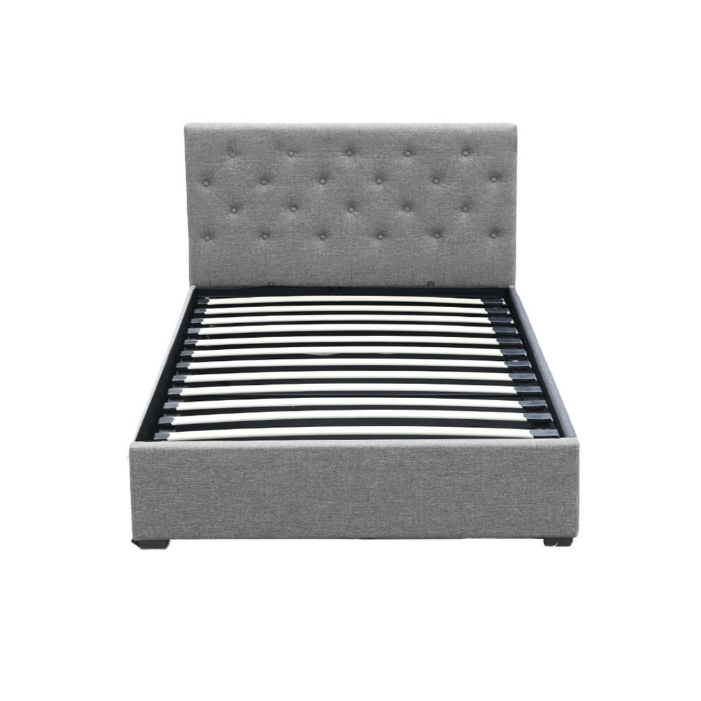 Nara Gas Lift Bed Frame – Grey – King Single