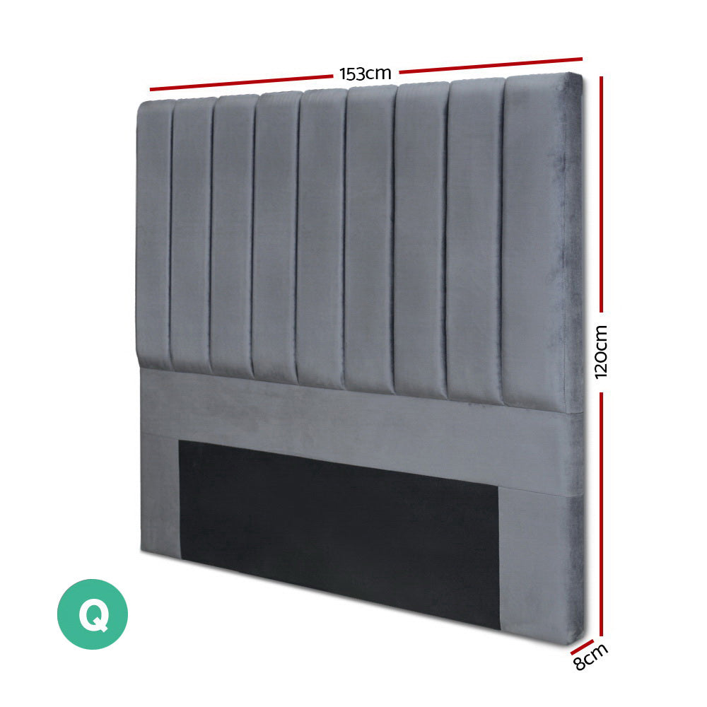 Briar Velvet Bed Head – Brown – Queen