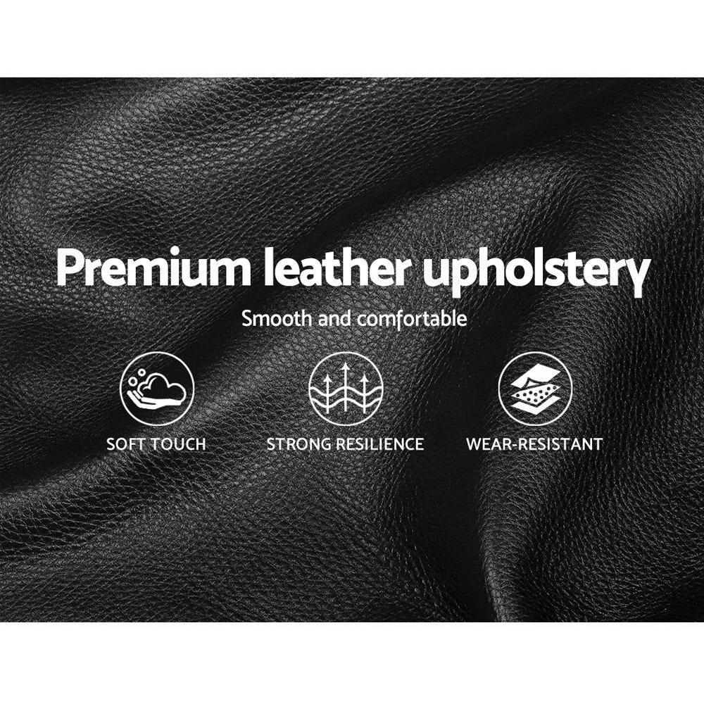 Ardmore Gas Lift Leather Bed Frame – Black – King