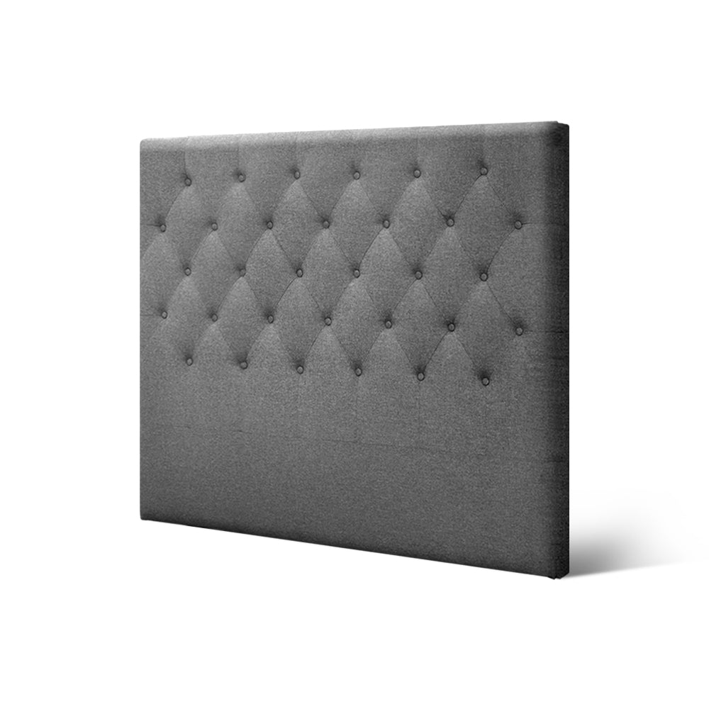 Cove Tufted Bed Head – Grey – King Single