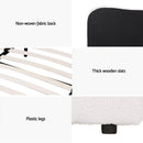 Alba Bouclé Upholstered Bed Frame – Beige – Queen