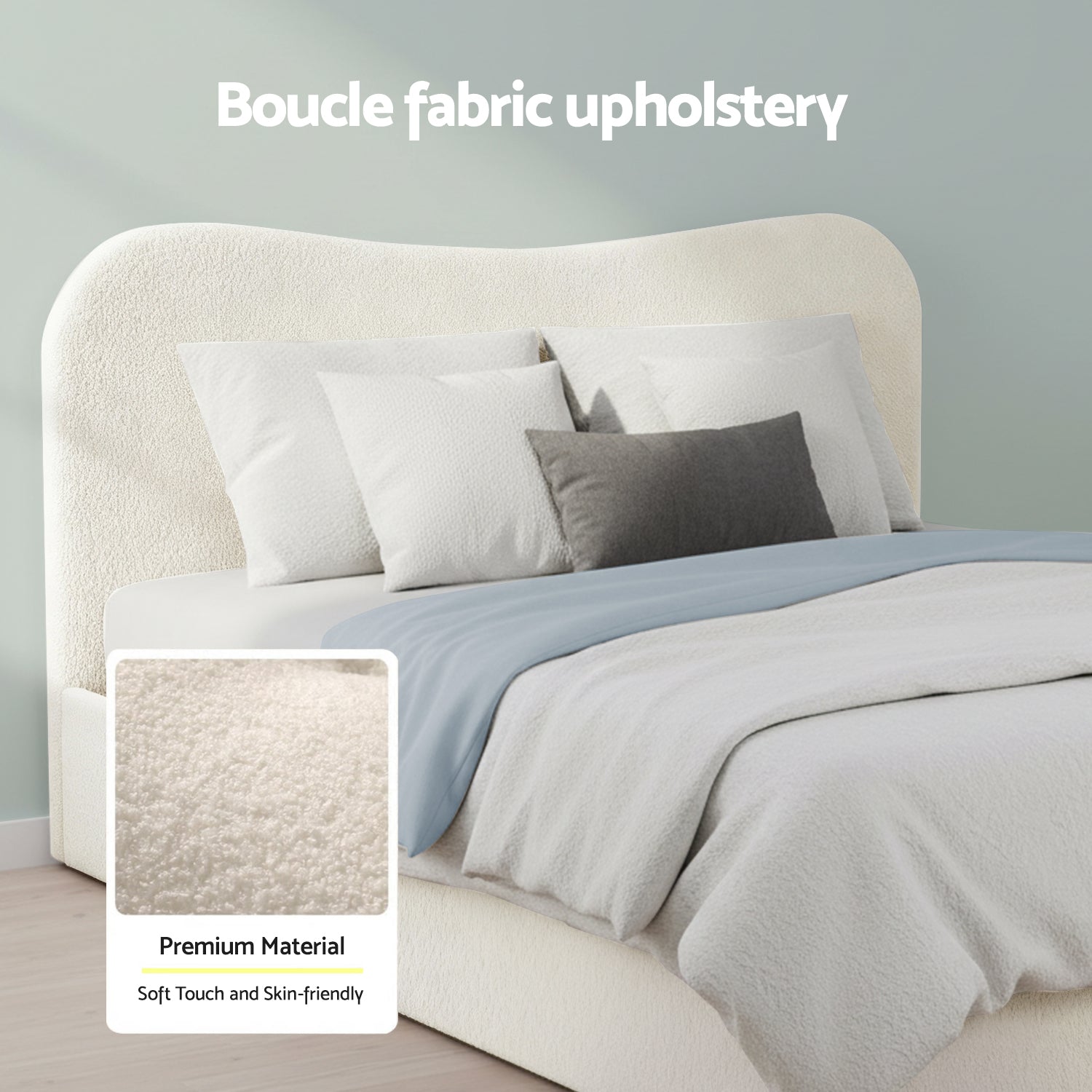 Cove Gas Lift Storage Bed Frame – White – Double