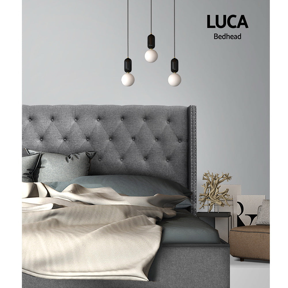 Larkin Tufted Bed Head – Grey – King