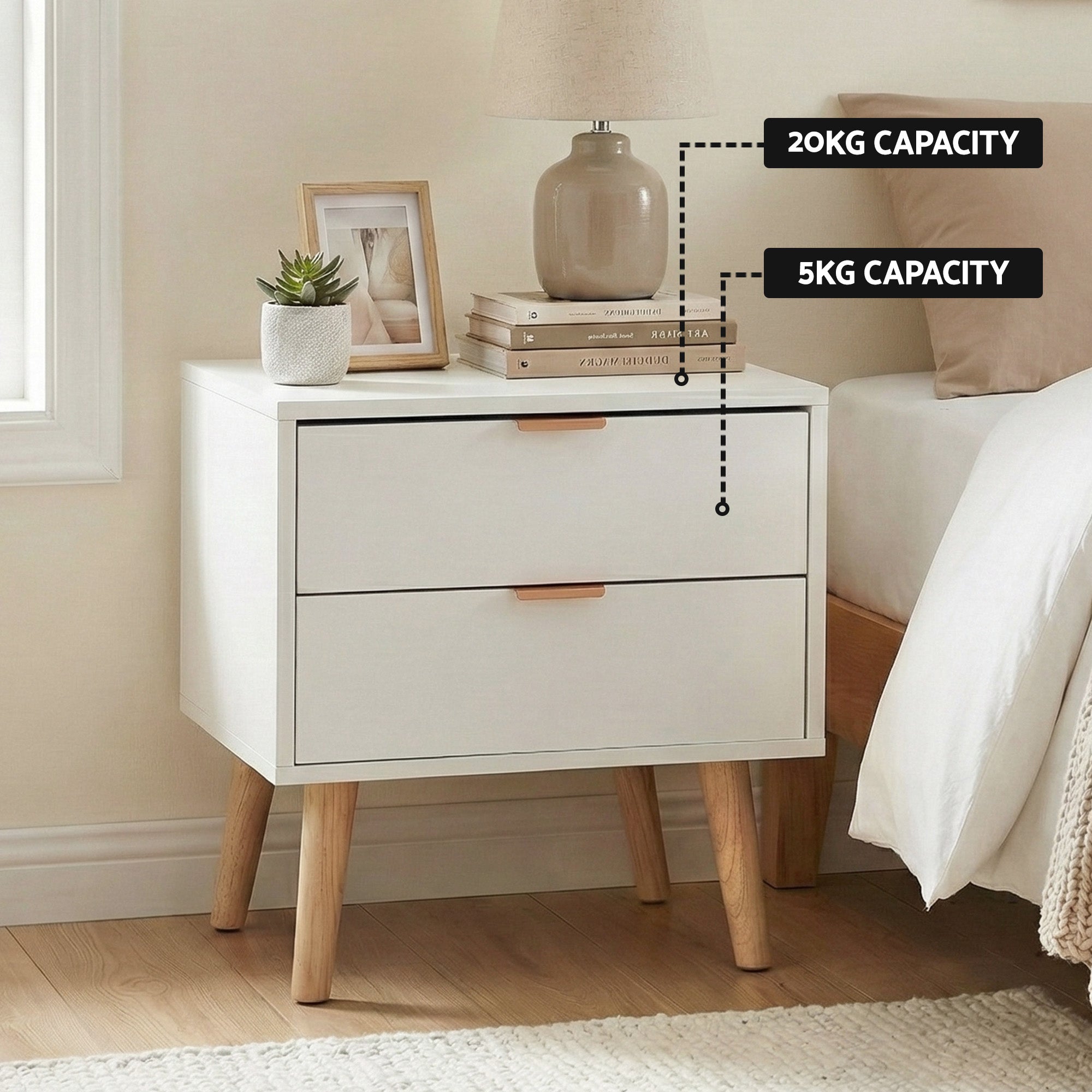 Rosana Bed Frame Set with Scallop Headboard – Pink – Double