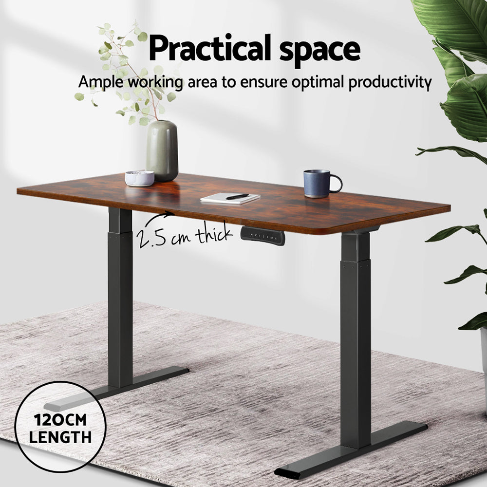 Marston Desk Top – Rustic Brown – 120 cm