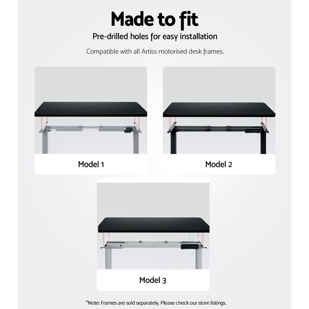Serano Electric Desk Desktop – Black – 140 cm
