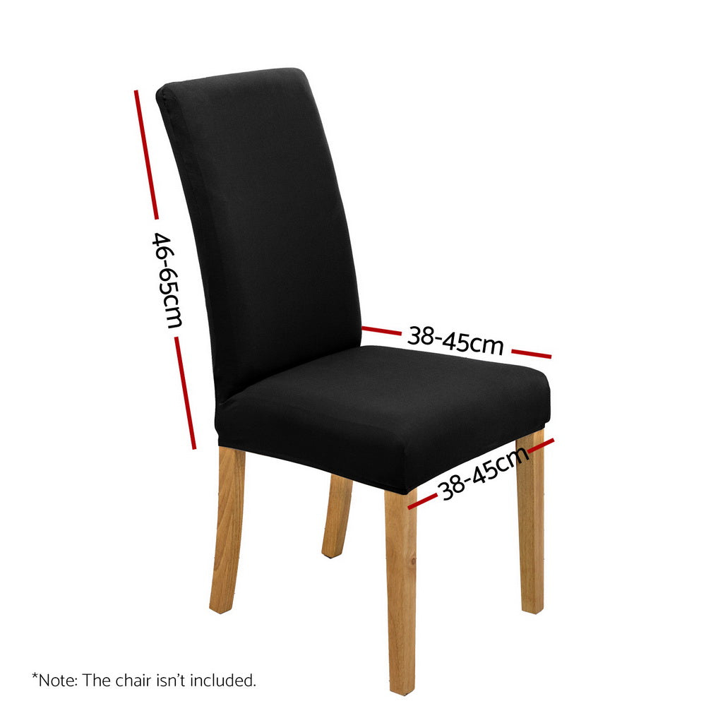 Marino Dining Chair Covers – Black – Set of 4