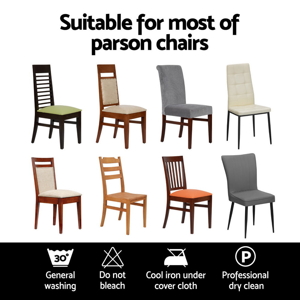 Marino Dining Chair Covers – Dark Grey – Set of 6