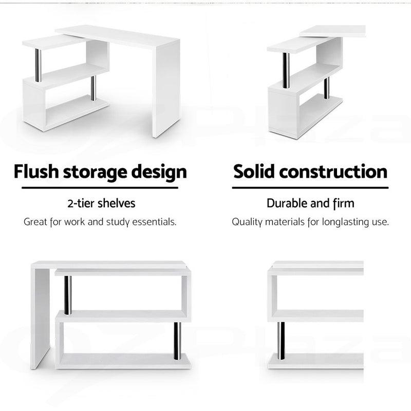 L-Shape Computer Desk - White