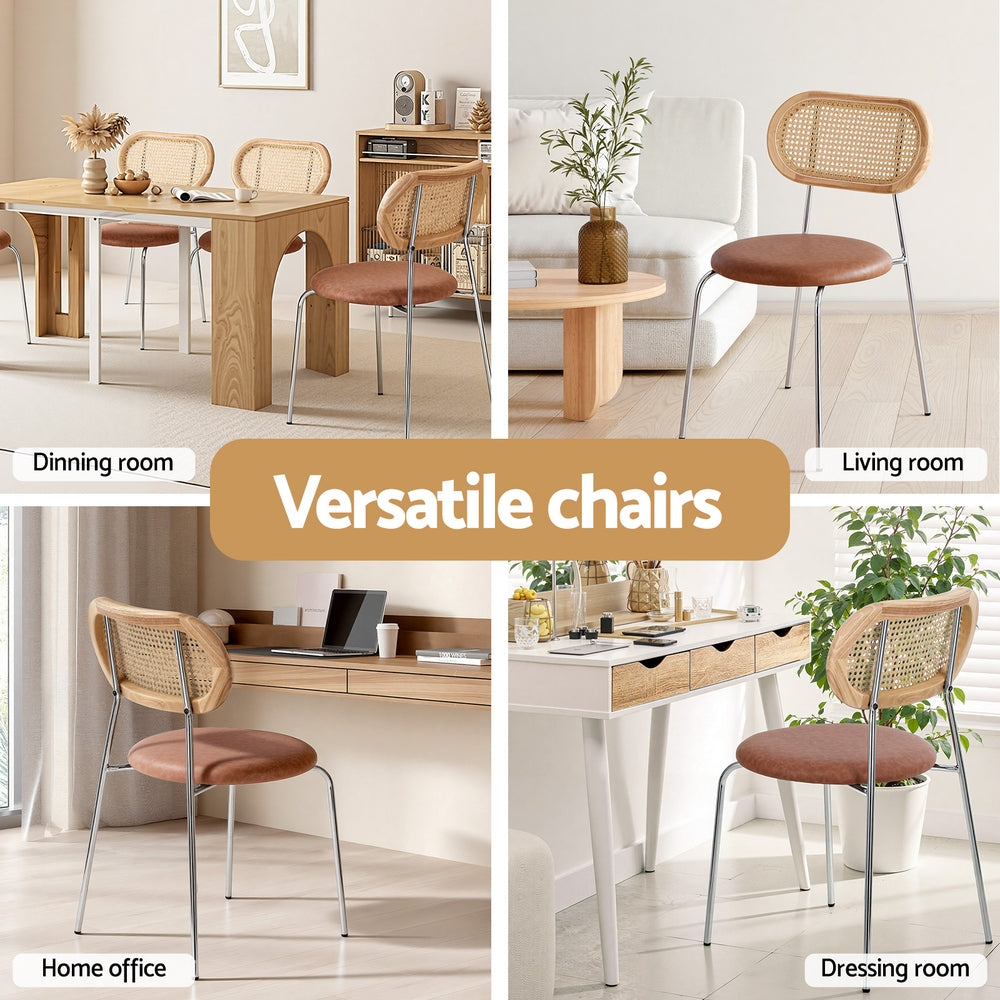 Arlo Dining Chairs – Brown – Set of 2