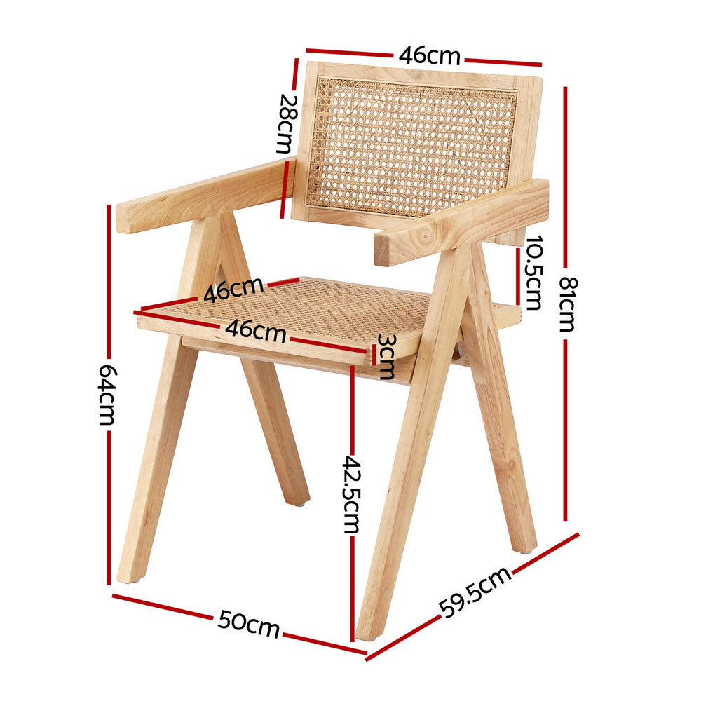Linden Rattan Dining Chair – Natural – Single