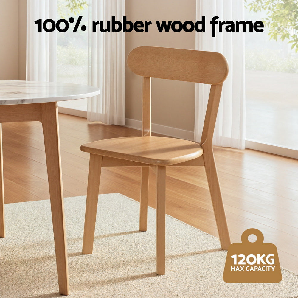 Nova Dining Chairs – Natural – Set of 4