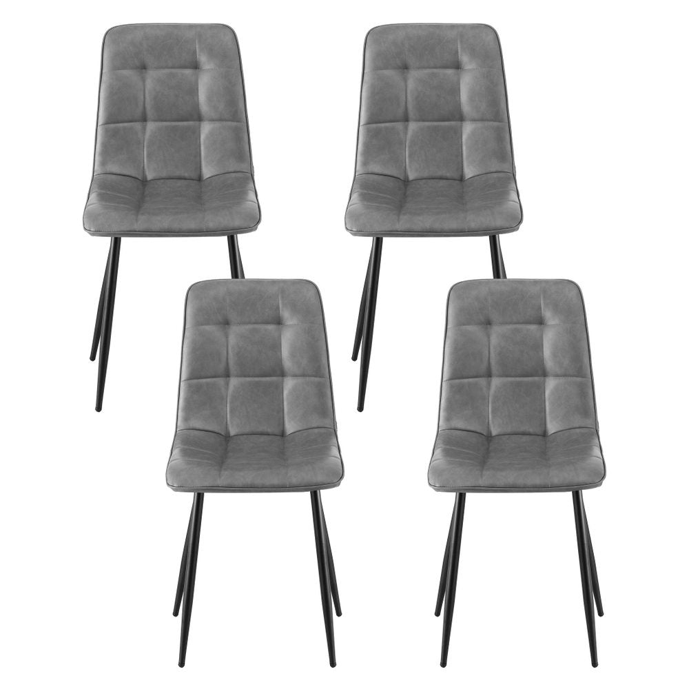 Haven Retro Dining Chairs – Grey – Set of 4