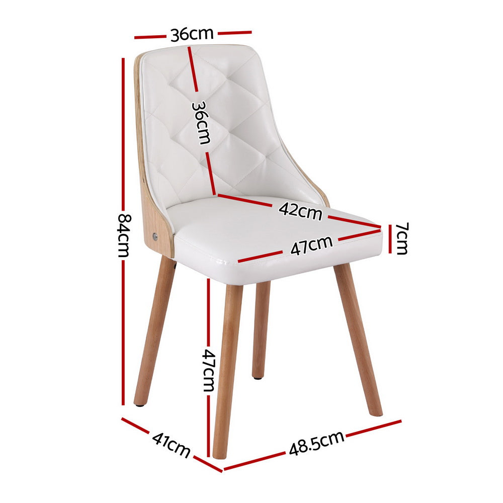 Nova Dining Chairs – White – Set of 2