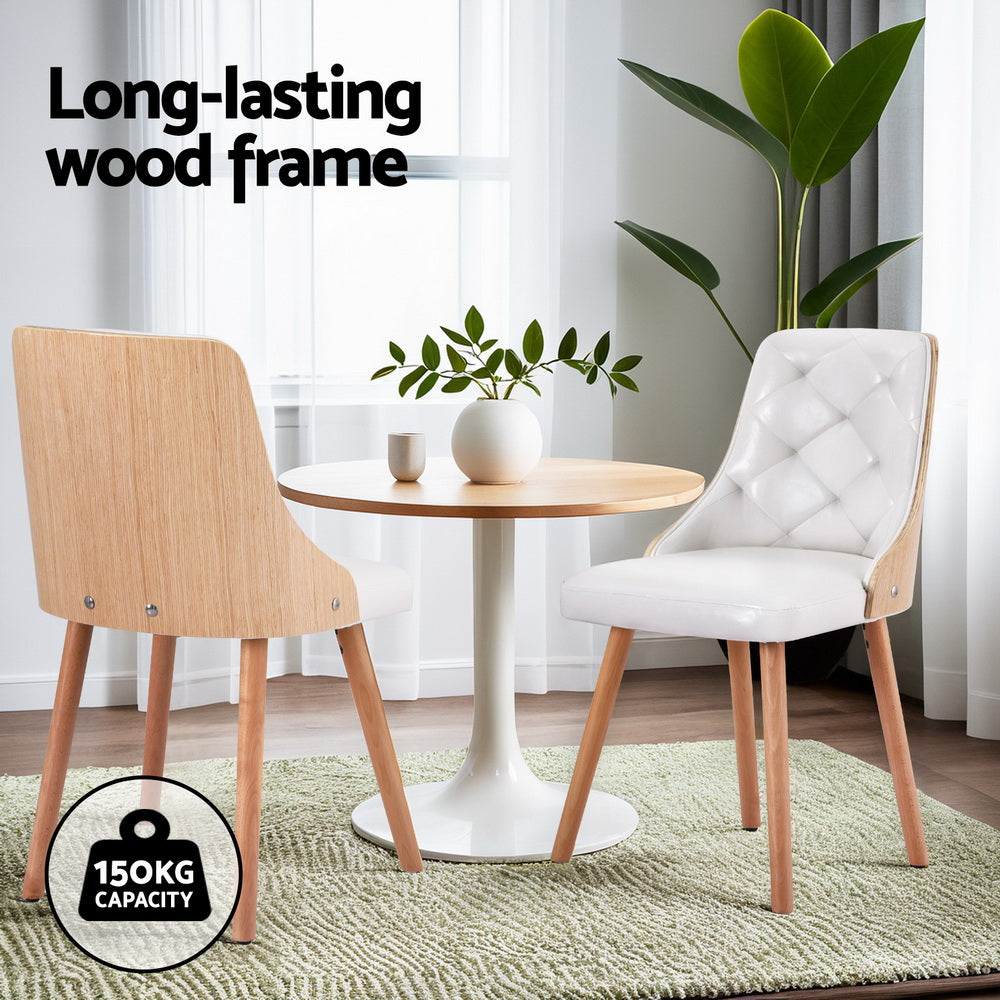 Nova Dining Chairs – White – Set of 2