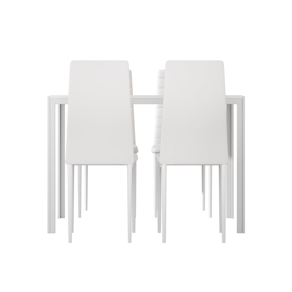 Meridian Dining Set – White – 4 Seats