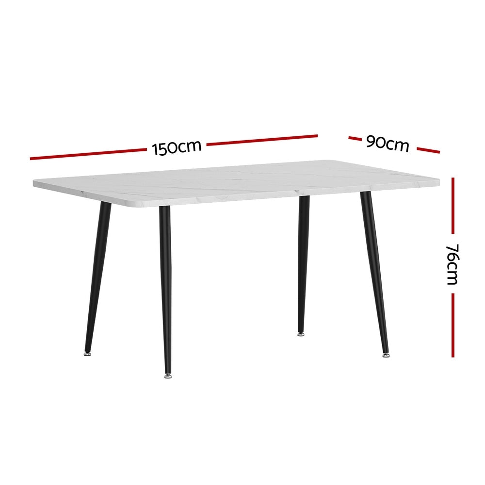 Callum Dining Table – White – 150 cm
