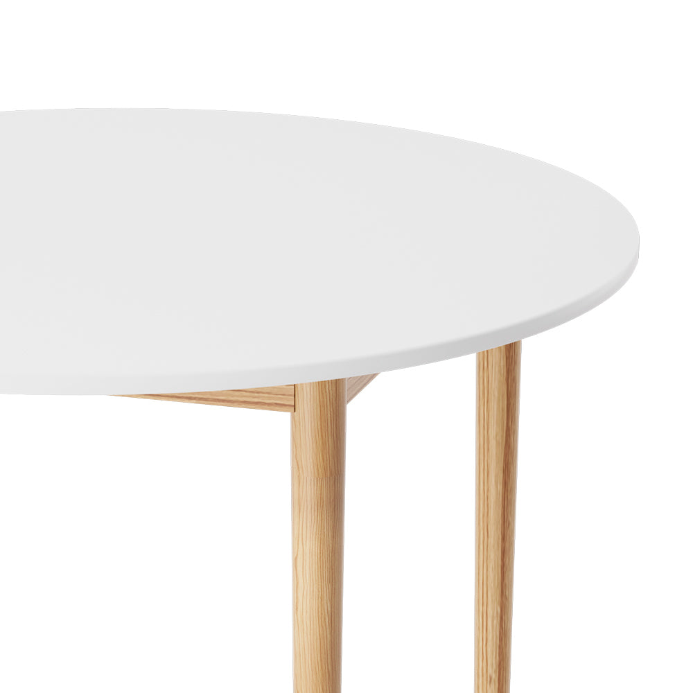 Demi Round Dining Table – White – 108 cm