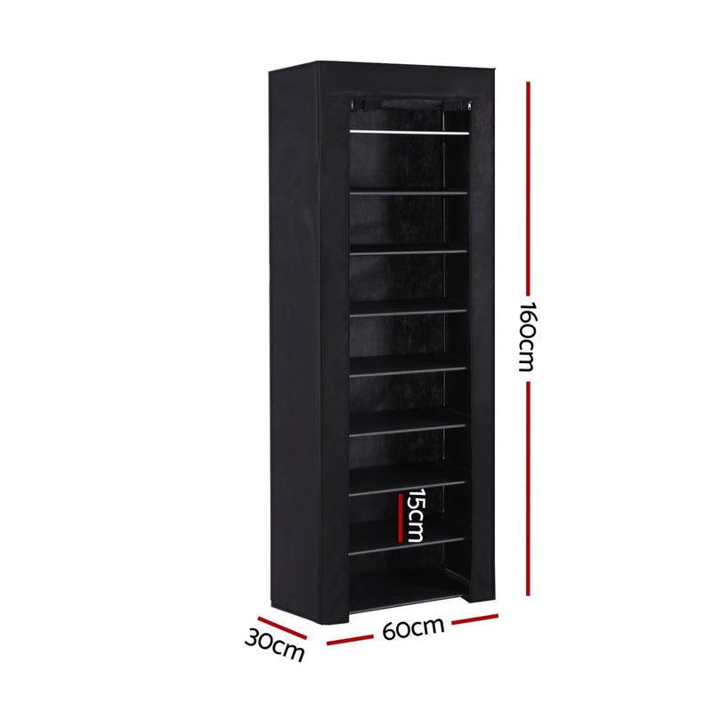 Shoe Rack Cabinet – 10 Tier with Removable Black Cover