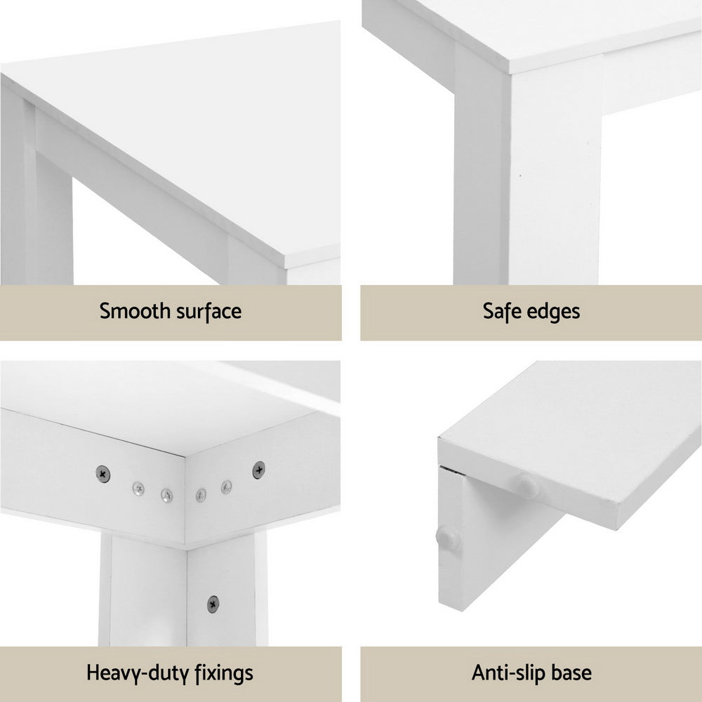 Haven Dining Set – White – 4 Seats