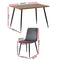 Dining Table and 4 Velvet Chairs – Grey