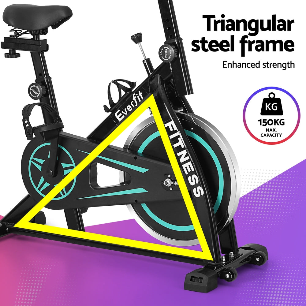 Cyclone Spin Exercise Bike – Black – 10kg Flywheel