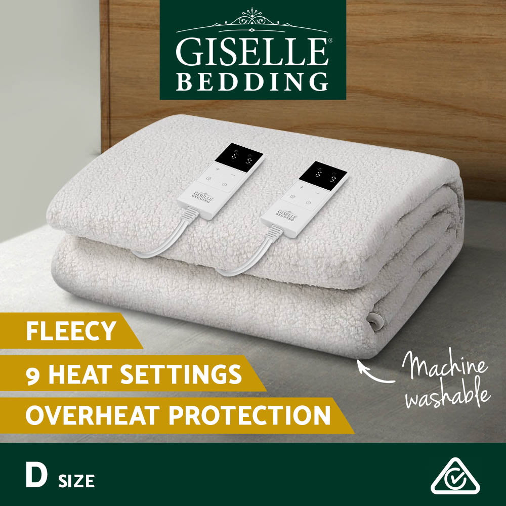Atlas Electric Blanket Fleece – White – Double