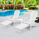 3 PC - Outdoor Table and Chairs - White