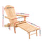 Wooden Adirondack Outdoor Sun Lounge - Natural Color